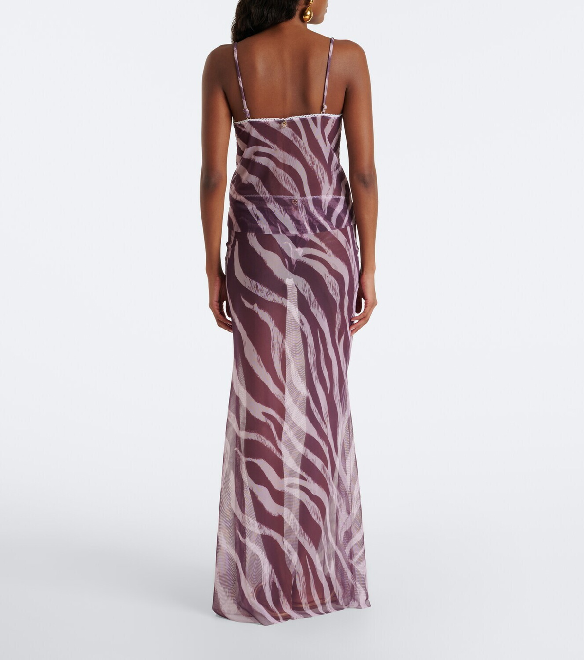 Bananhot Solay printed sheer maxi skirt