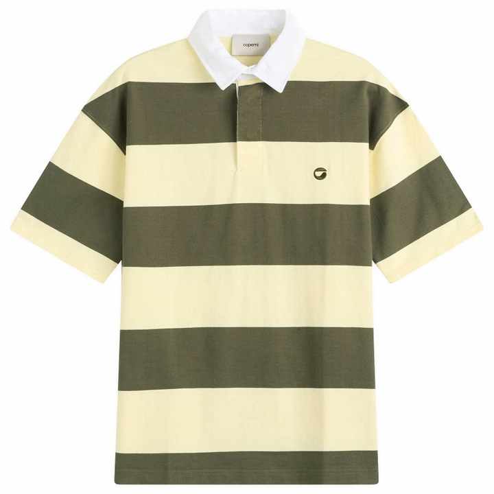 Photo: Coperni Women's Striped Polo Top in Green Yellow