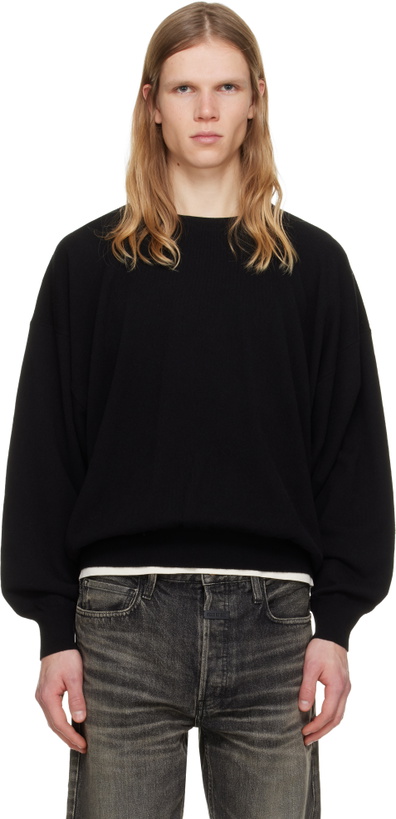Photo: Fear of God Black Cashmere Sweater