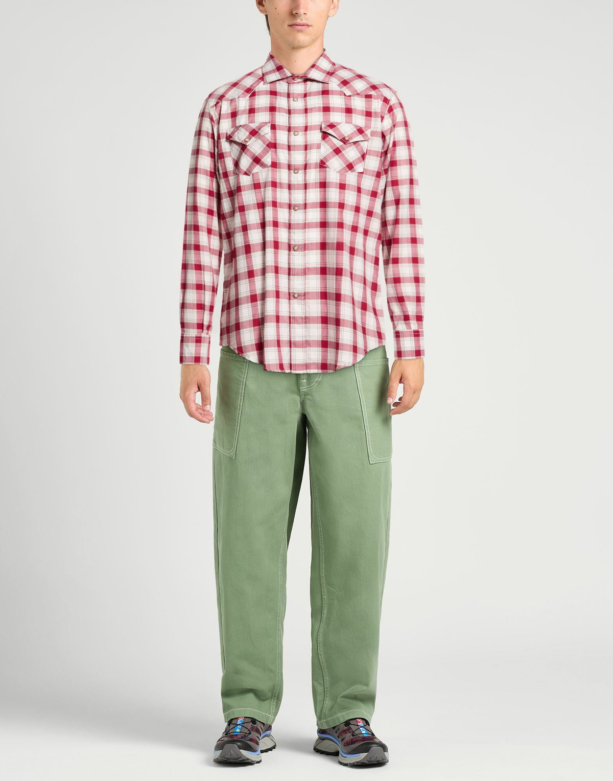 Eleventy Mens Shirt Garnet