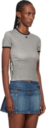 Courrèges Black & White Signature Contrast T-shirt