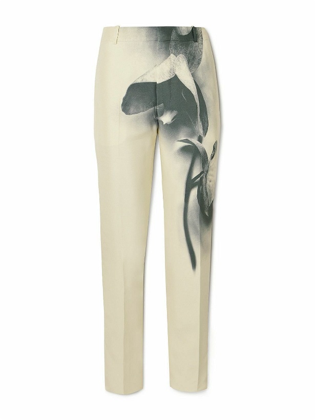 Photo: Alexander McQueen - Tapered Printed Cady Trousers - Neutrals