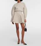 Alaïa Flared wool-blend miniskirt