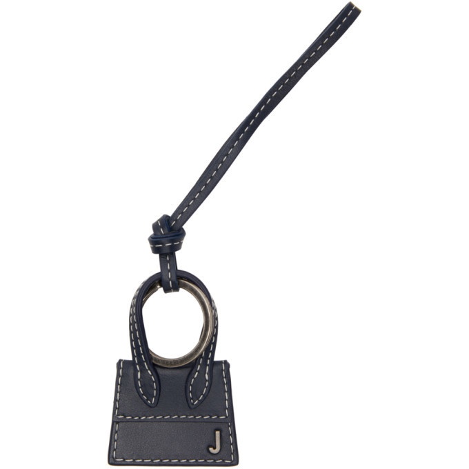 Photo: Jacquemus Navy and Gunmetal Le Porte Cles Chiquito Keychain