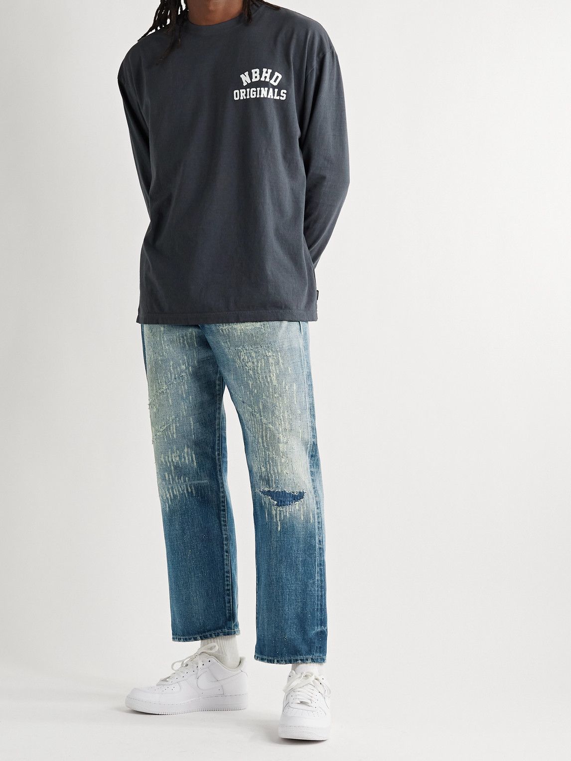 Neighborhood - Savage Deep-Basic Straight-Leg Distressed Selvedge