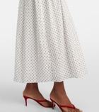 Posse Edie polka-dot halterneck midi dress
