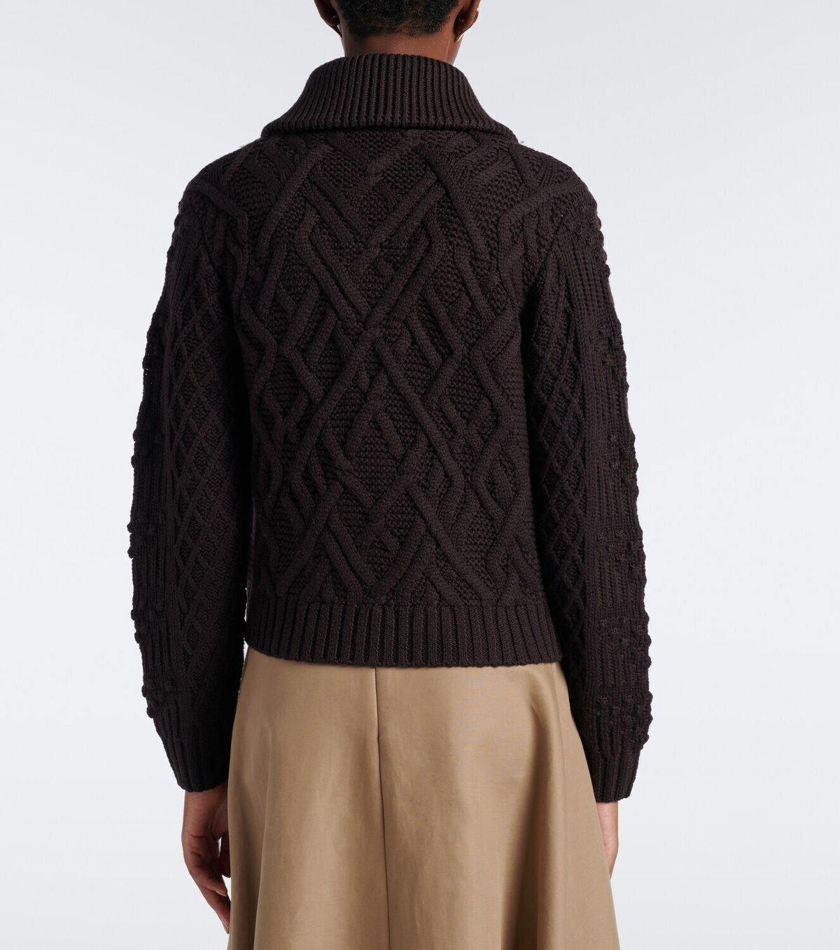 Emilia Wickstead Brinkley cable-knit wool cardigan
