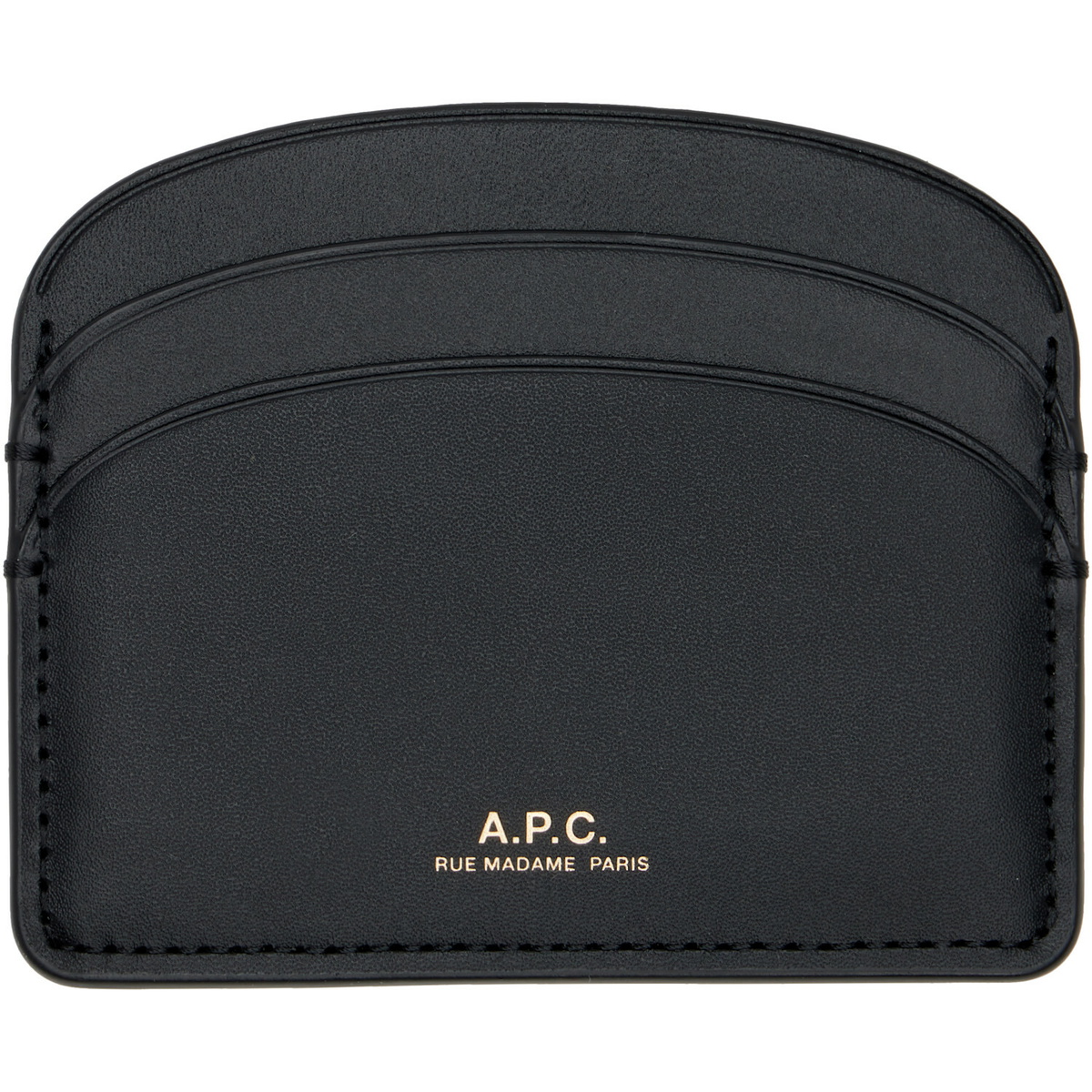 A.P.C. Black Demi-Lune Card Holder