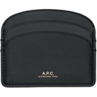 A.P.C. Black Demi-Lune Card Holder