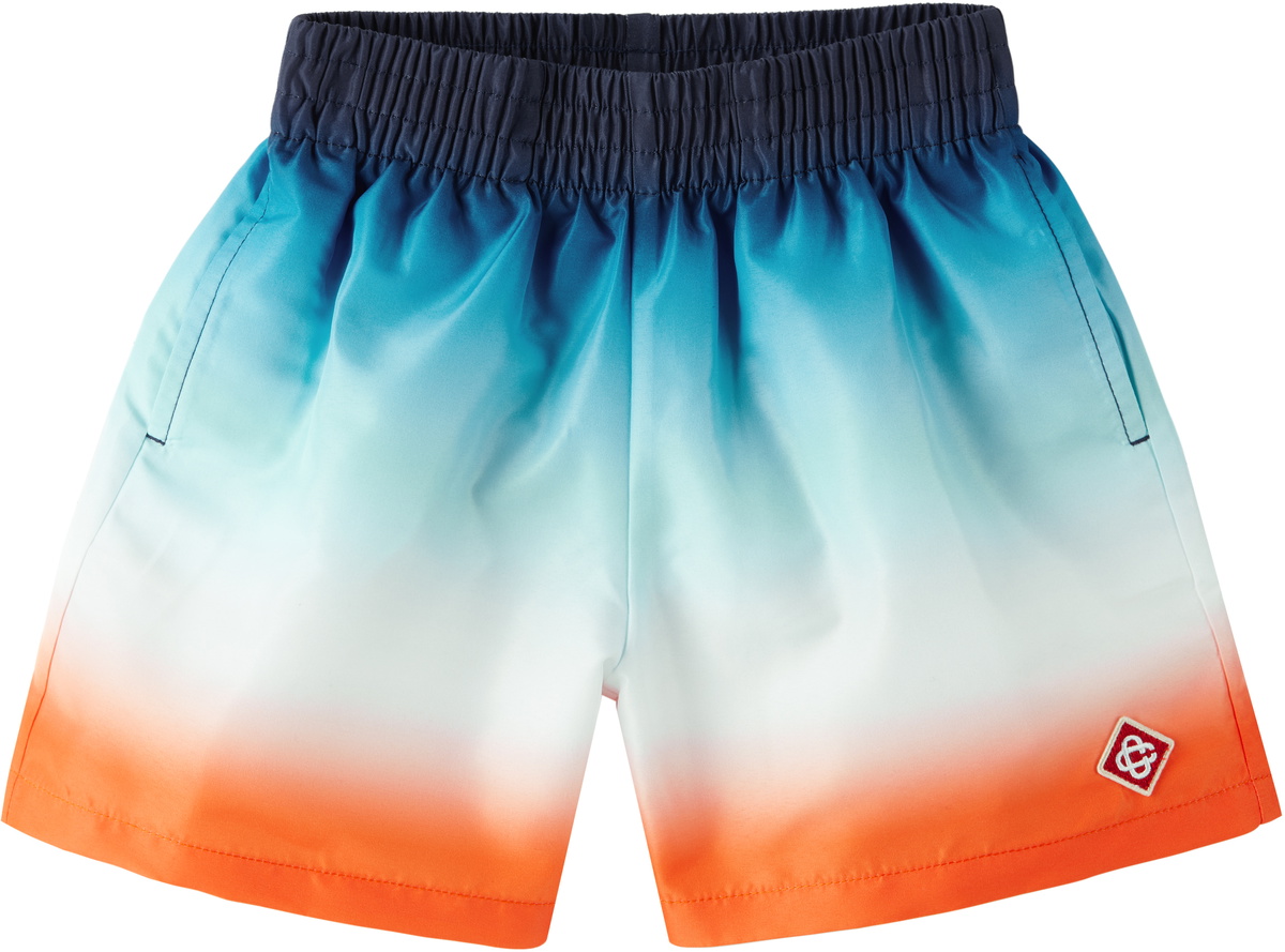 Casablanca Boys Gradient Print Swim Shorts in Green