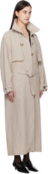La Collection Beige Jocasta Trench Coat