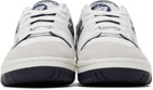 New Balance White & Navy BB550 Sneakers