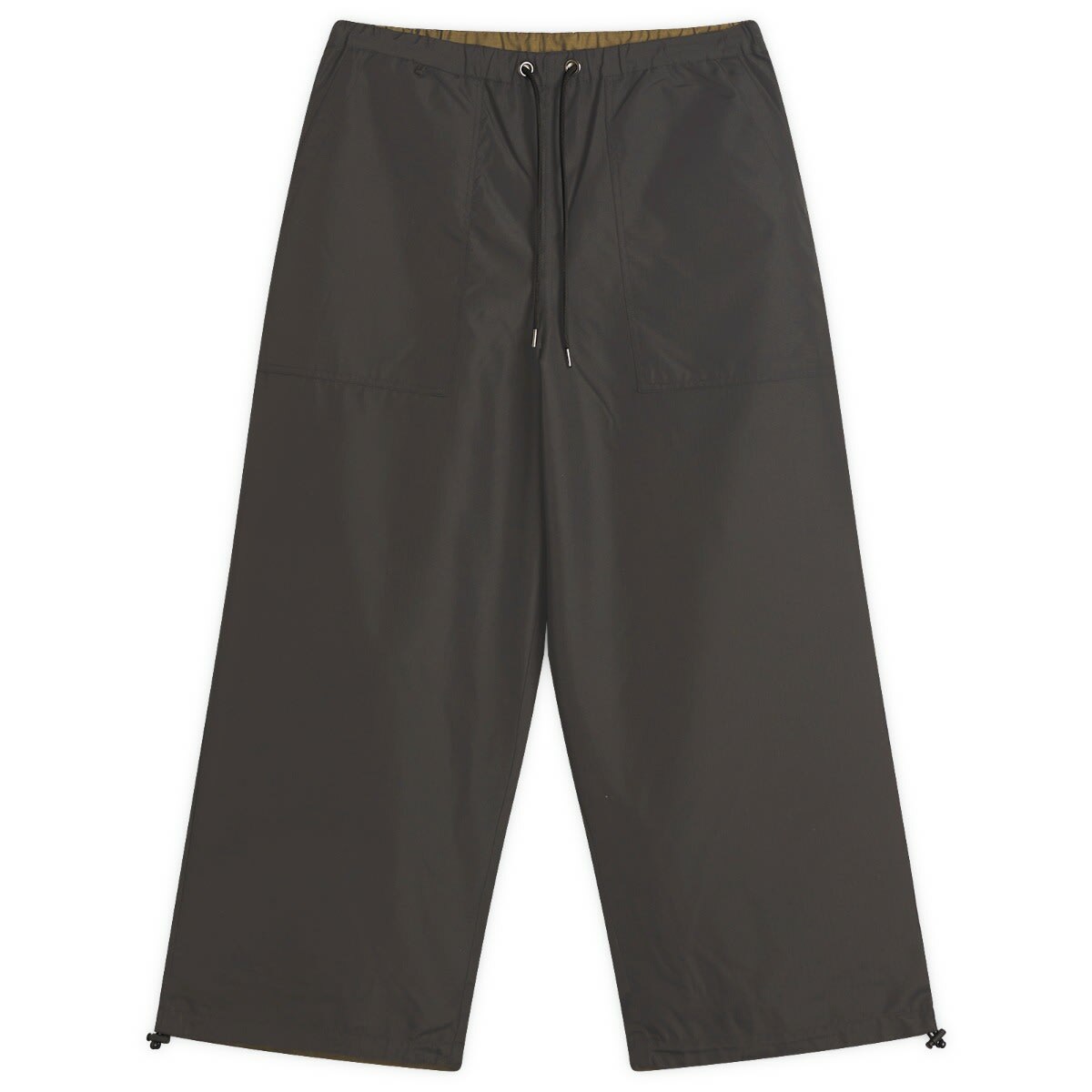 Taion Men's Military Reversible Wide Trousers in Black