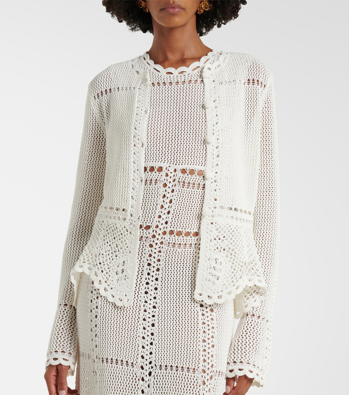 Erdem Crochet cotton cardigan