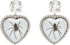 Safsafu SSENSE Exclusive Silver Spider Bff Earrings