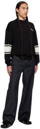 MSGM Navy Layered Trousers