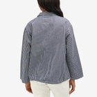 Nudie Jeans Co Women's Eva Hickory Striped Jacket in Blue/Off White