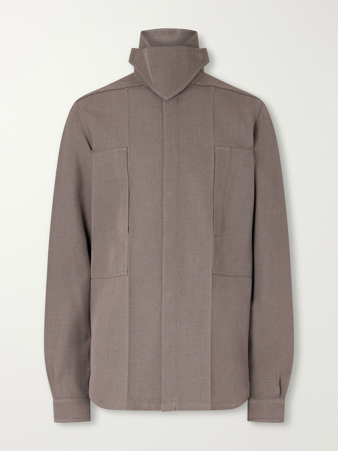 Rick Owens - Virgin Wool Drill Overshirt - Gray