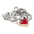 Raf Simons Silver Big Chain Safety Pin Bracelet