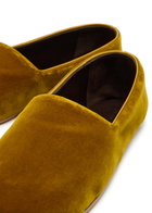 The Row Ponti Velvet Slipper Flats Camel