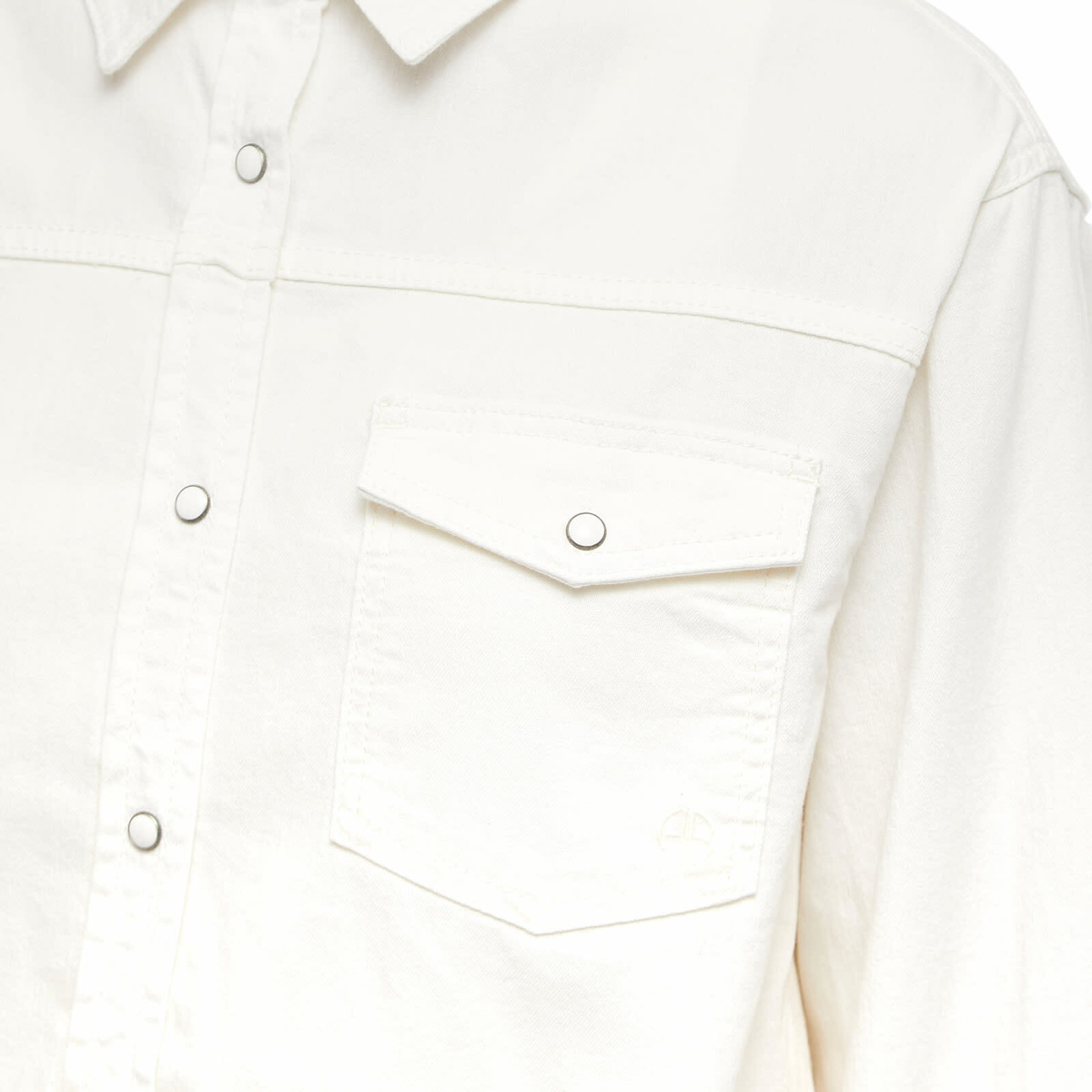 Anine Bing Women's Sloan Denim Oversized Shirt in Ivory ANINE BING