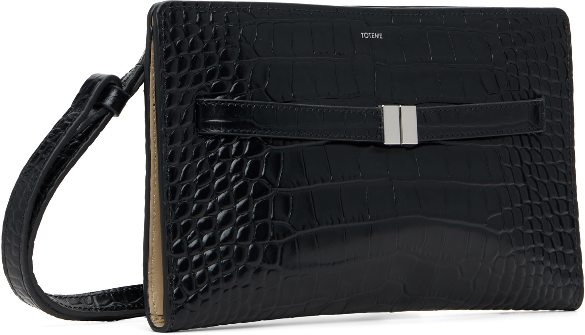 TOTEME Belted Croco-Embossed Crossbody Bag