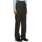 Raf Simons Black and Brown Ankle Zip Trousers