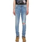 Amiri Blue Broken Jeans