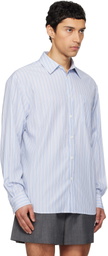 We11done Blue Striped Basic Shirt