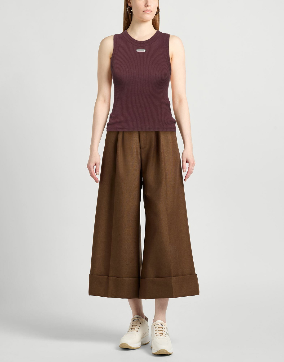 Mcqueen Womens Tank top Chocolate in Brown