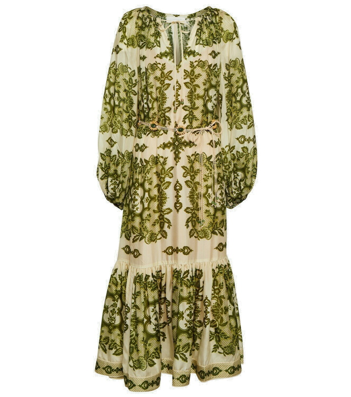 Photo: Zimmermann Raie tiered printed silk midi dress