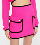 Rodarte - Embellished high-rise wool miniskirt