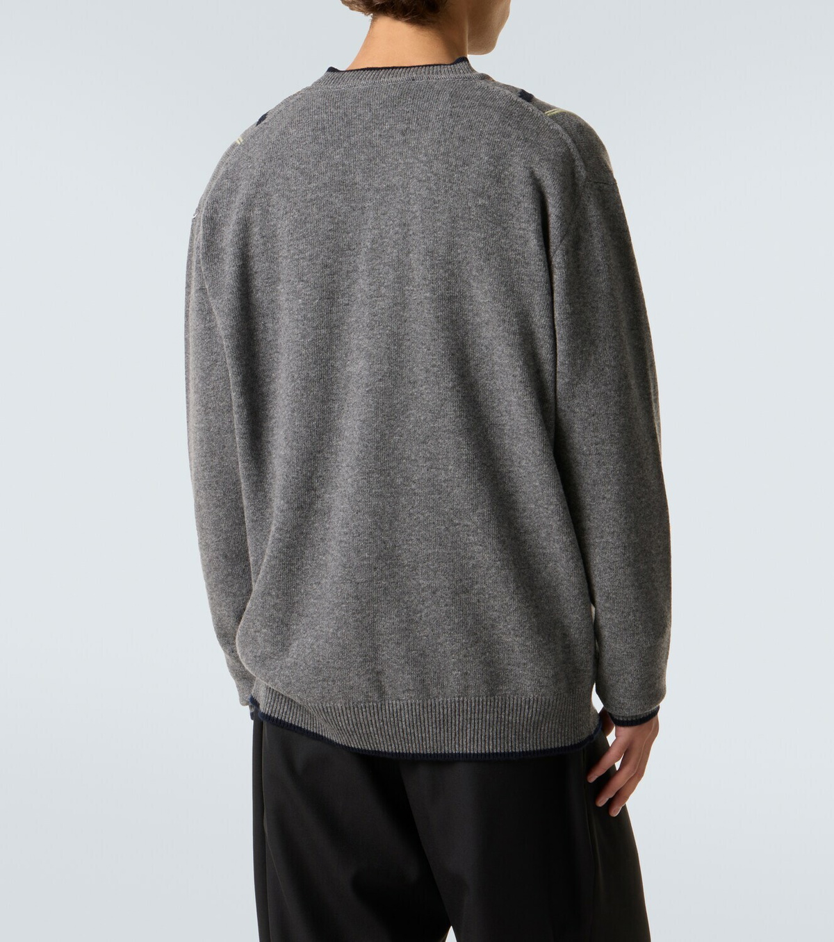 Plan C Intarsia wool and cashmere sweater