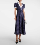 Rodarte Polka-dot silk twill midi dress