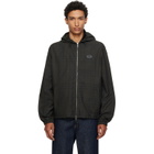 Burberry Black Check Cotton Newport Hooded Jacket