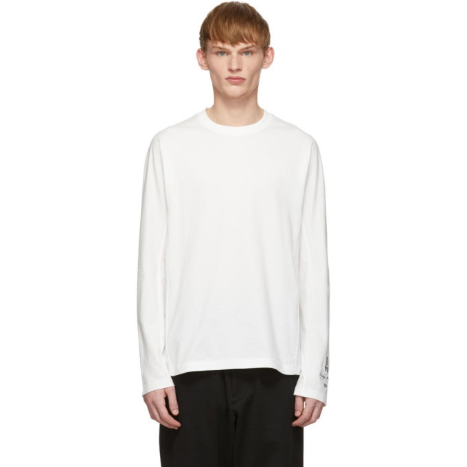 Photo: Y-3 White Classic Long Sleeve T-Shirt