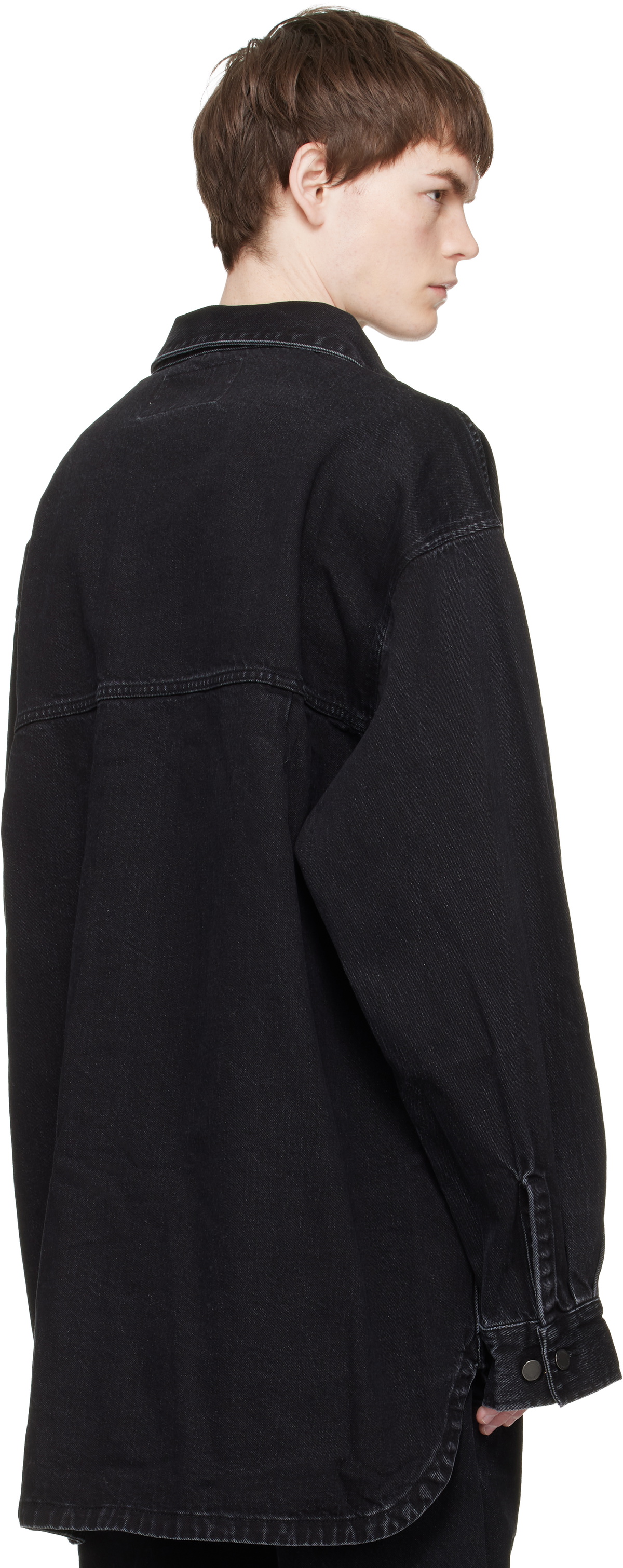 Entire Studios Black Herculean Denim Shirt