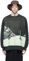 Undercover Green Cotton Sweatshirt