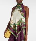 Alémais Ruthie floral halterneck top
