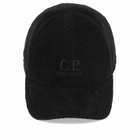 C.P. Company Men's Corduroy Cap in Black 