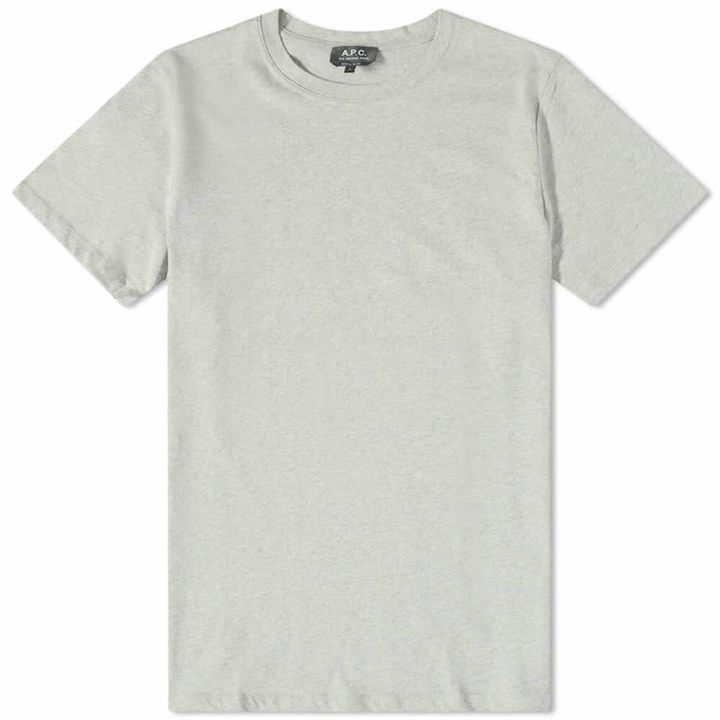 Photo: A.P.C. Men's A.P.C Jimmy T-Shirt in Heather Light Grey