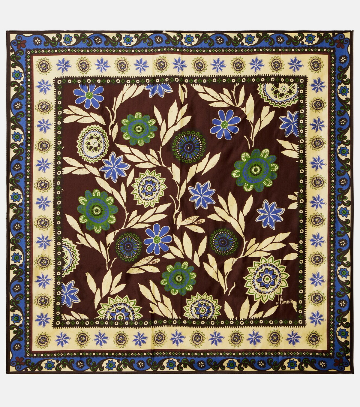 Alémais Floral silk satin scarf