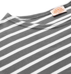 Armor Lux - Striped Cotton T-Shirt - Gray