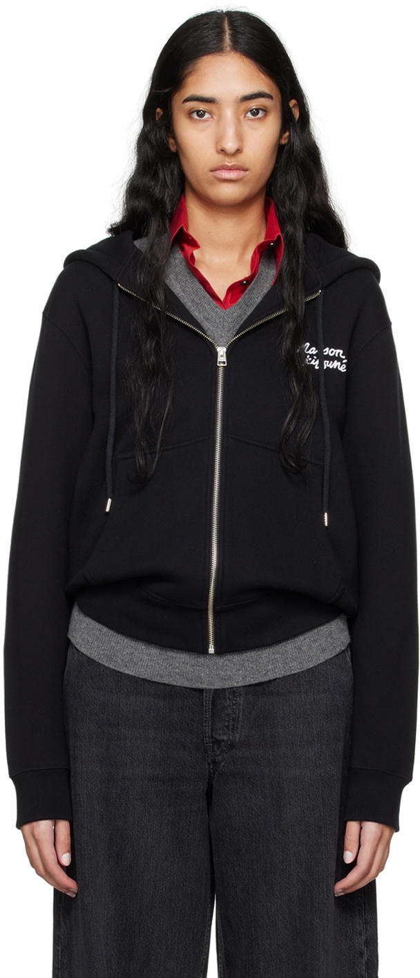 Maison Kitsuné Off-White Baby Fox Patch Zipped Hoodie Maison Kitsune