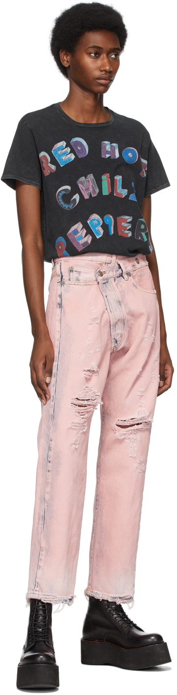 R13 Pink Crossover Jeans R13