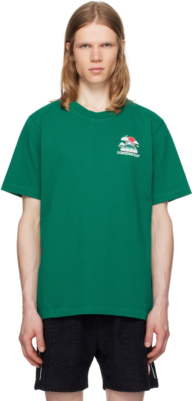 Photo: Casablanca Green Montagne Ondulee T-shirt