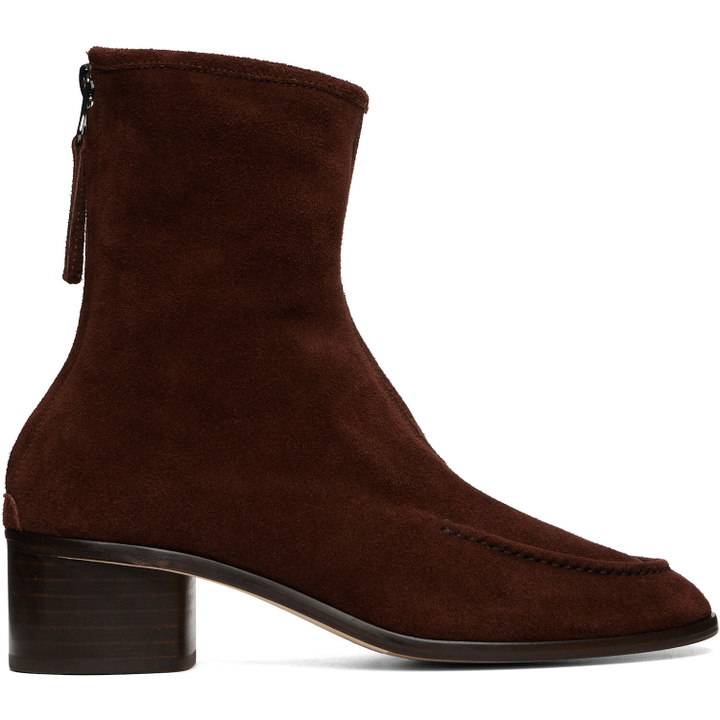 Photo: HEREU Brown Juliol Calf Suede Heeled Boots