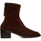 HEREU Brown Juliol Calf Suede Heeled Boots