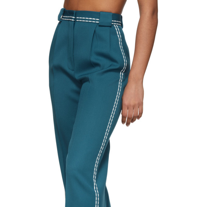 FF high-rise ski pants in blue - Fendi