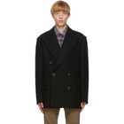 Dries Van Noten Black Wool Double-Breasted Jacket